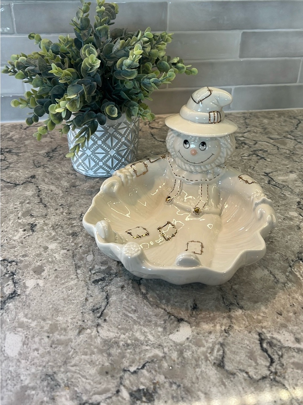 NWOT Lenox Scarecrow Halloween/Thanksgiving Candy Dish
